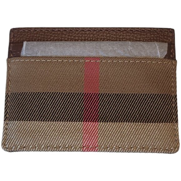 Burberry Sandon Canvas Check Card Case